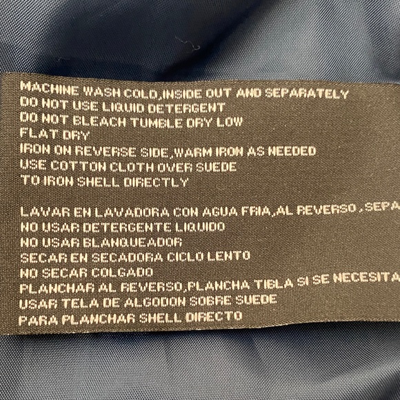 Y2K St. John's Bay Women's Navy Blue Suede Leather Jacket Size Large - Picture 10 of 12